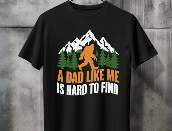 Bigfoot Dad T-Shirt Design: Unique Sasquatch PNG