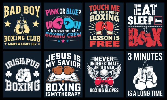 Boxing T-Shirt Design Bundle: A Knockout Asset for Creators