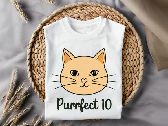 Elevate Your Merchandise with the Purrfect 10 T-Shirt Design