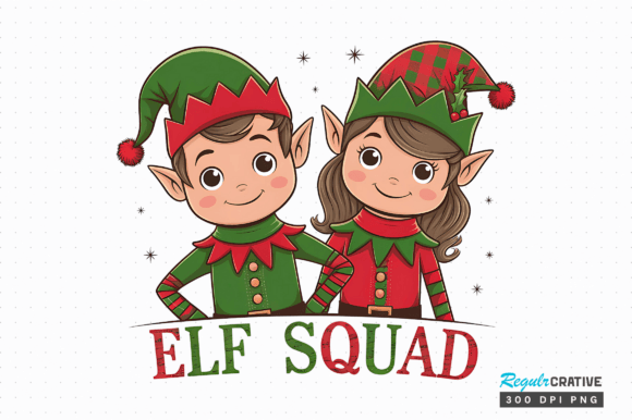 Elf Squad PNG: Elevate Your Christmas Designs