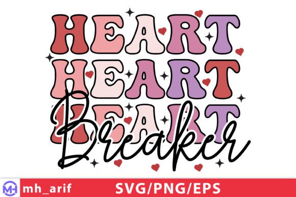 Heart Breaker Valentine T-shirt Design: Creative Assets for Modern Branding
