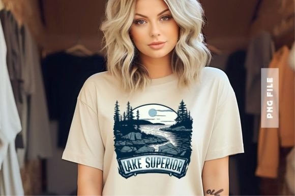 Lake Superior T-Shirt Design: A Premium Creative Asset