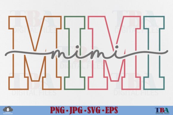 Mimi SVG Mimi PNG Grandma Varsity Design: A Premium Creative Asset