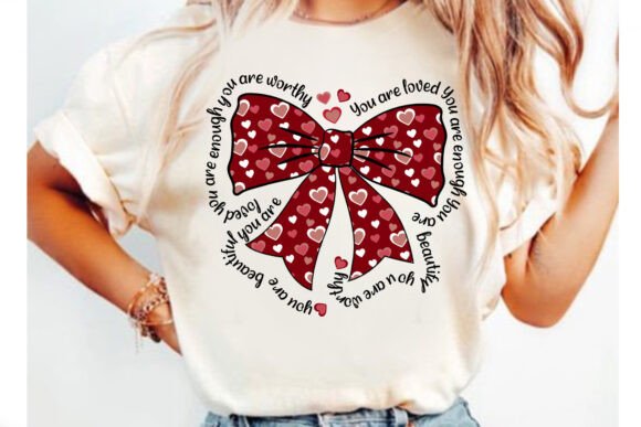 Red Valentine Coquette Bow Heart Design: A Graphic Design Asset