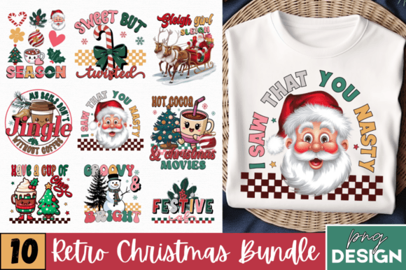Retro Christmas Sublimation Design Bund: Vintage Charm for Modern Creations