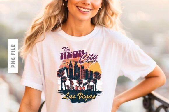 The Neon City T-shirt Design: A Modern Visual Asset